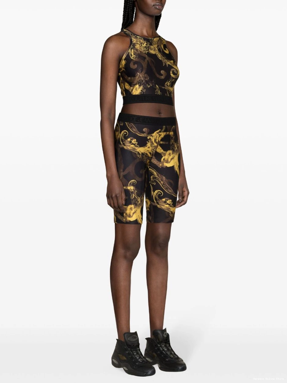 Cheap baroque-print Jeans top Couture Versace Women tank 0818